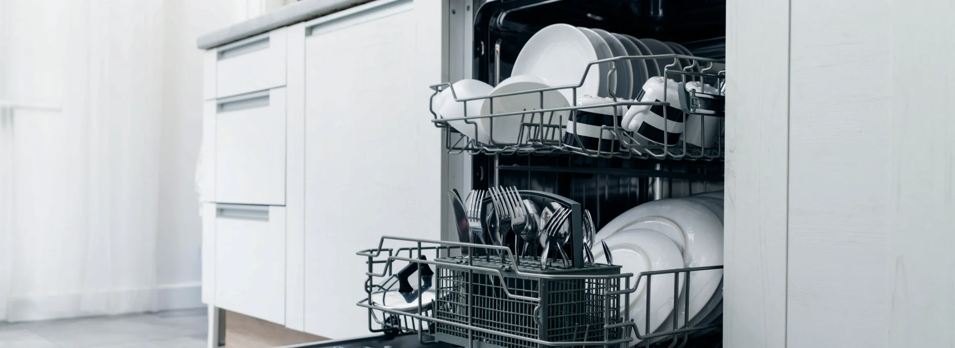 close up of a dishwasher after appliance repair service washington dc